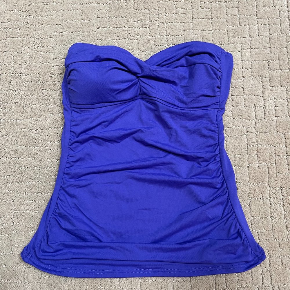 Anne Cole Swimsuit Womens Top Tankini Size XS Summer Blue Purple